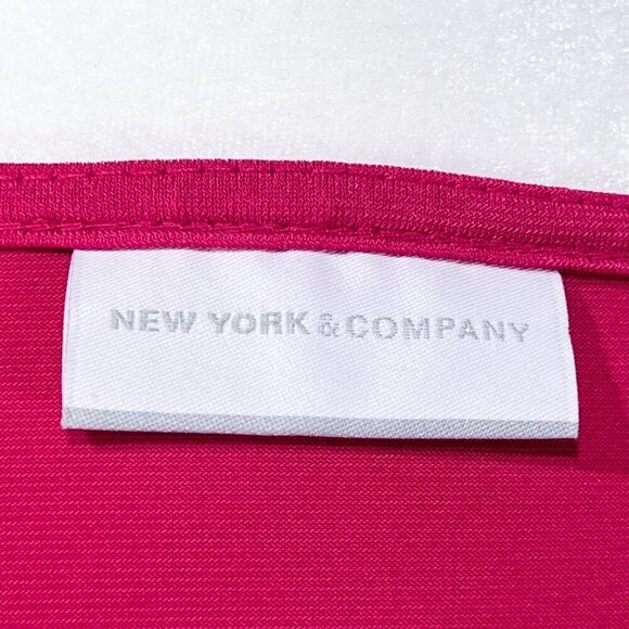 Women's New York & Company Dress | Sleeveless | Midi | Size Medium | Wrap | Pink - Picture 13 of 16